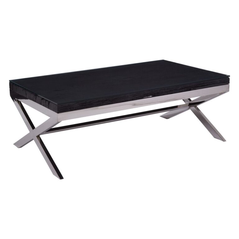 Balmoral Black Coffee Table With Cross Base