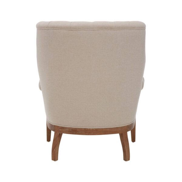 Baril Cream Fabric Chair With Straight Legs - Image 3