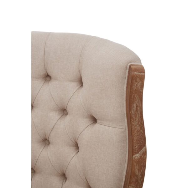 Baril Cream Fabric Chair With Straight Legs - Image 7