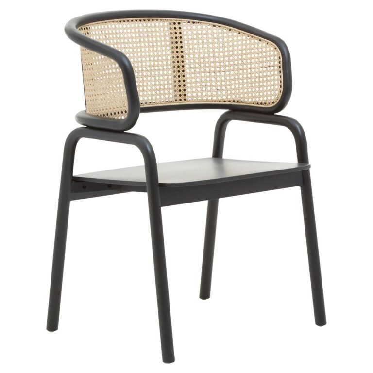 Orsil Cane Rattan And Black Chair