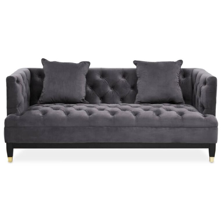 Dilli 2 Seat Viola Pirate Grey Fabric Sofa