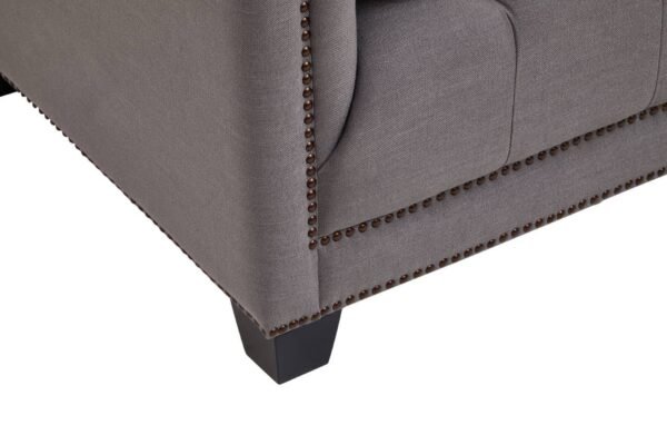 Murino Two Seat Grey Fabric Sofa - Image 5