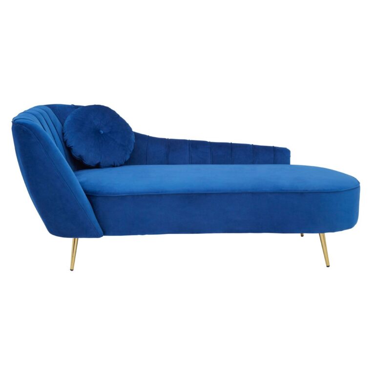 Zier Midnight Left Arm Velvet Chaise
