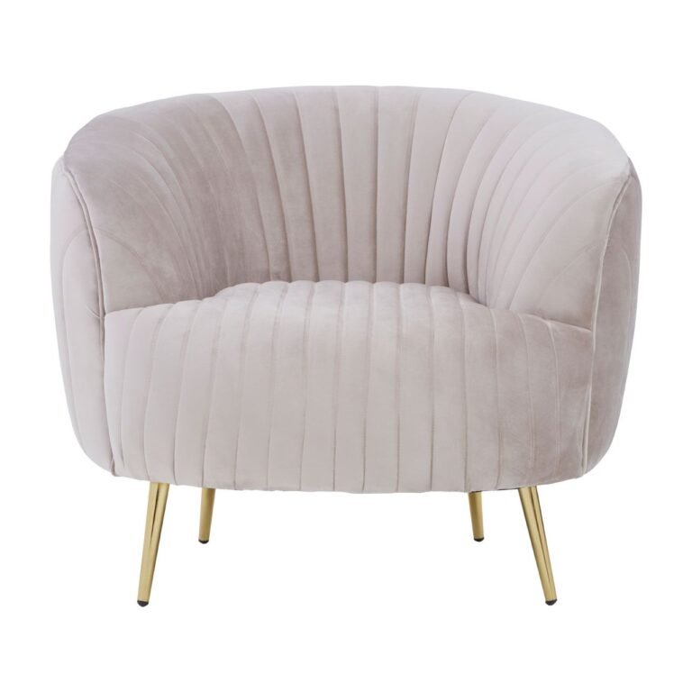 Larina Mink Velvet Chair With Gold Legs