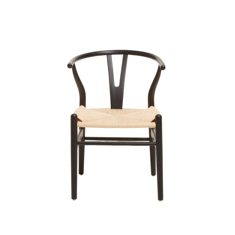 Hather Wishbone Matte Black Chair