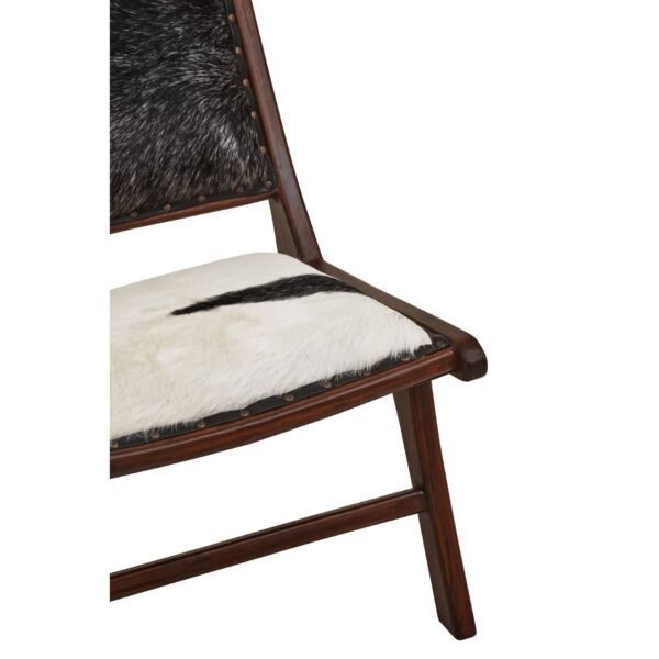 Harrington Genuine Black And White Goat Hide Chair - Image 6