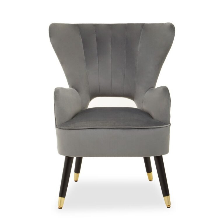 Tots Grey Velvet Armchair