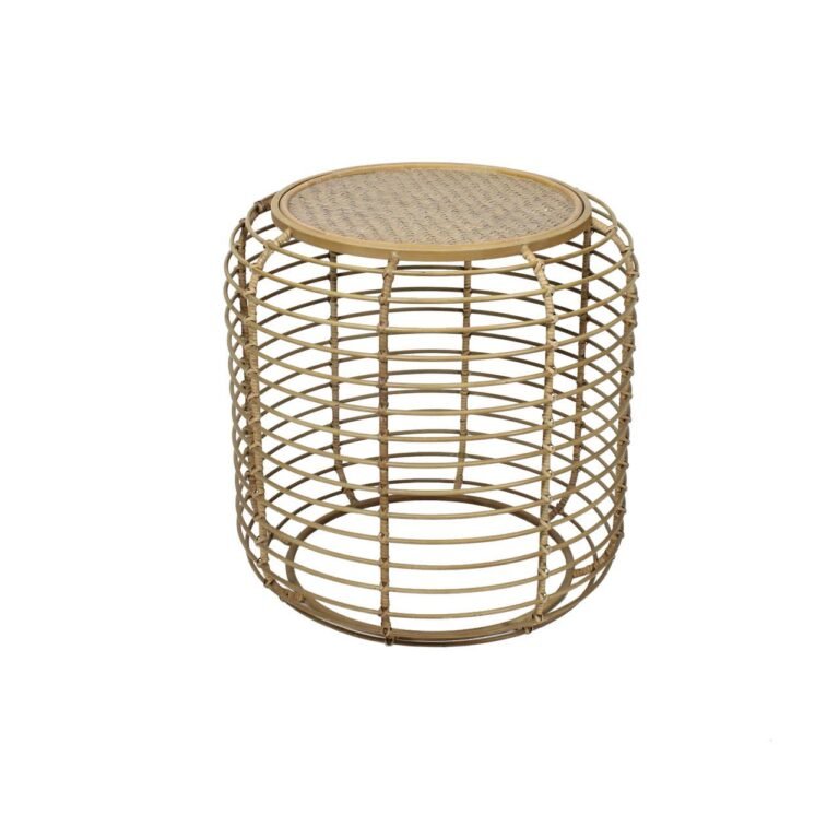 Mossley End Table With Rattan Top