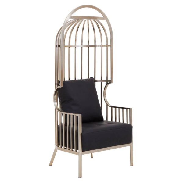 Liziere Brushed Silver Dome Cage Chair - Image 2