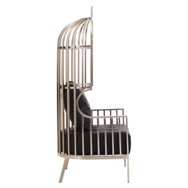 Liziere Brushed Silver Dome Cage Chair - Image 3