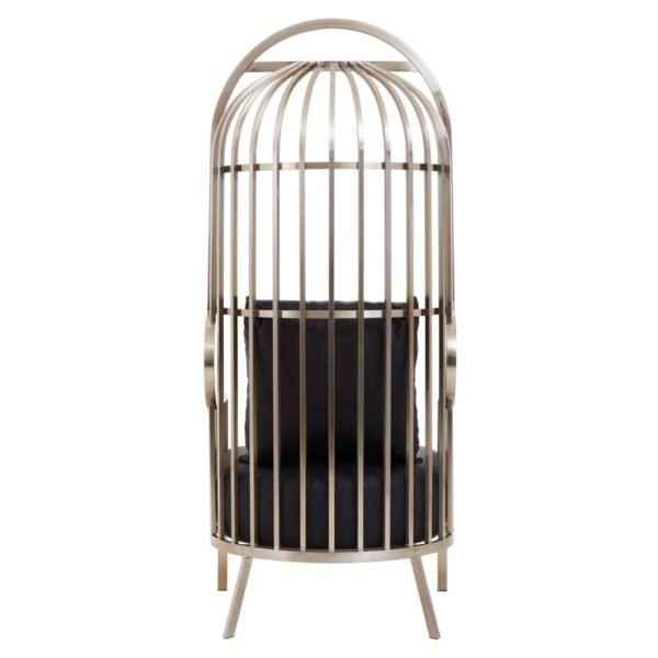 Liziere Brushed Silver Dome Cage Chair - Image 4