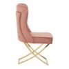Elleiere Dusky Pink Velvet Chair - Image 3