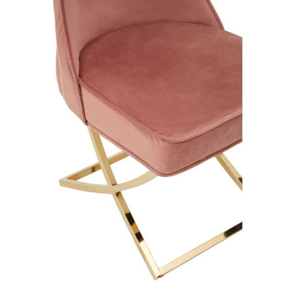 Elleiere Dusky Pink Velvet Chair - Image 6