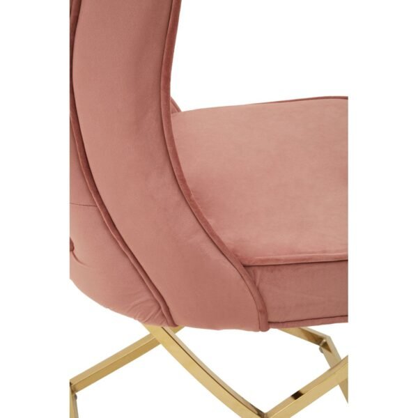 Elleiere Dusky Pink Velvet Chair - Image 7