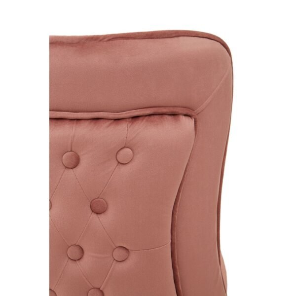 Elleiere Dusky Pink Velvet Chair - Image 8