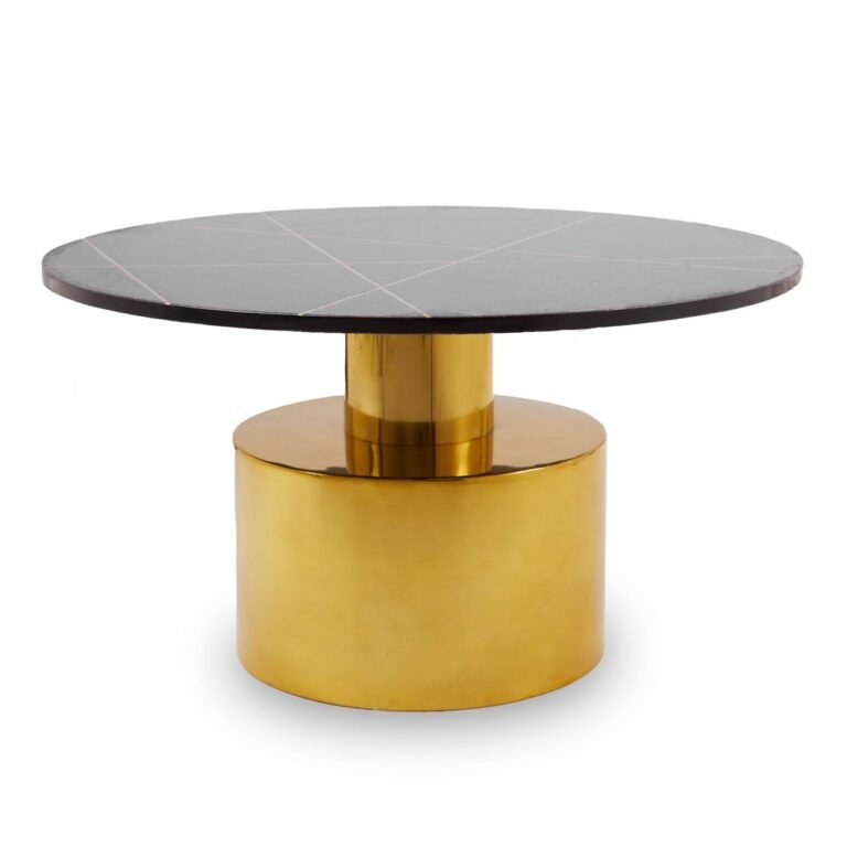 Ambia Coffee Table With Black Marble Top