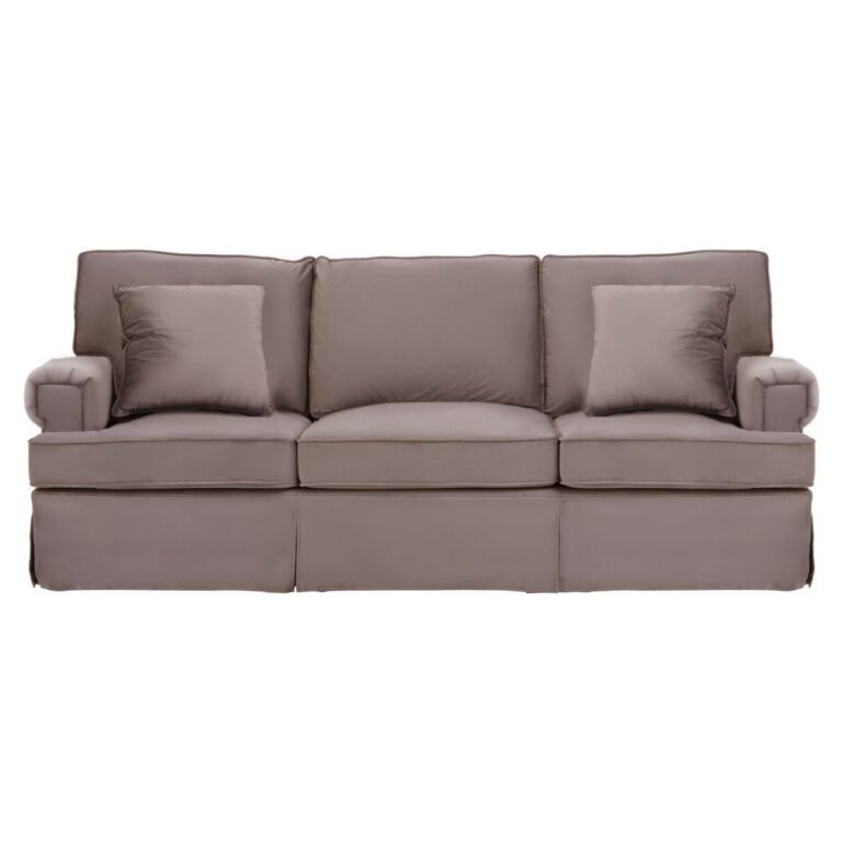 Alph Three Seat Mink Velvet Sofa
