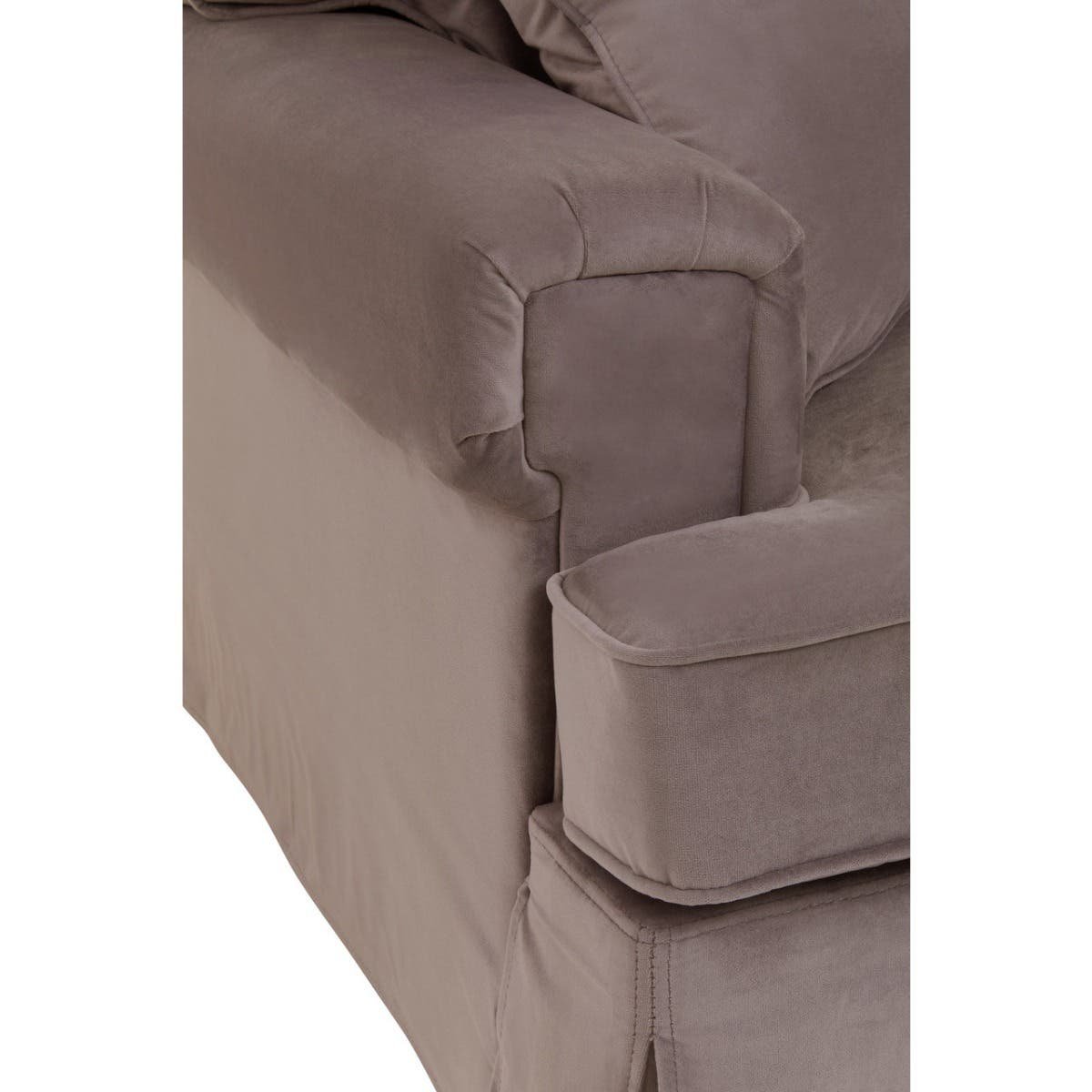 Alph Three Seat Mink Velvet Sofa Alph Three Seat Mink Velvet Sofa