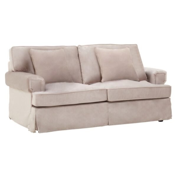 Alph Two Seat Mink Velvet Sofa - Image 5