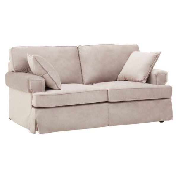 Alph Two Seat Mink Velvet Sofa - Image 2