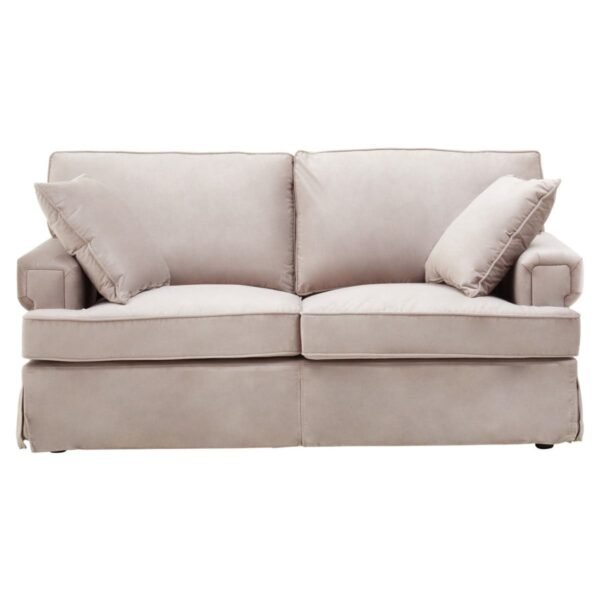 Alph Two Seat Mink Velvet Sofa