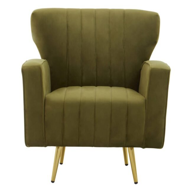 Kew Green Velvet Armchair