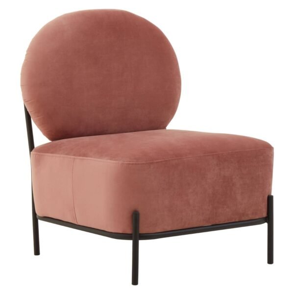 Kingsley Dusky Rose Velvet Chair - Image 2