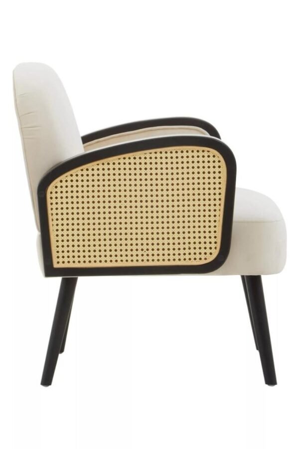 Alak Natural Velvet Armchair - Image 9