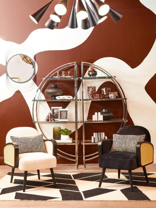 Alak Natural Velvet Armchair - Image 6