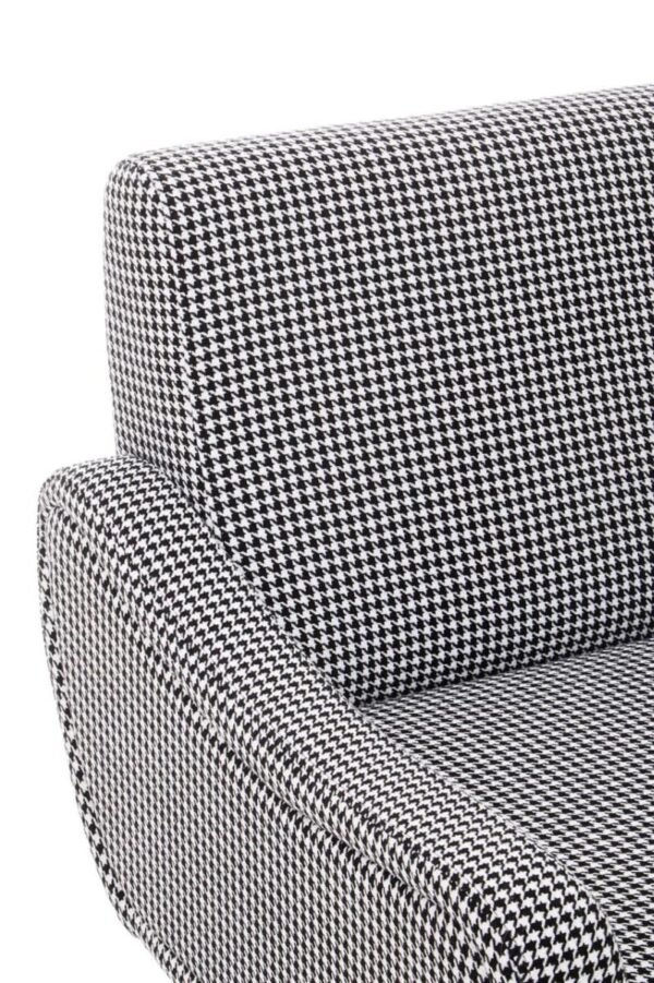 Holism Black And White Checked Armchair - Image 7