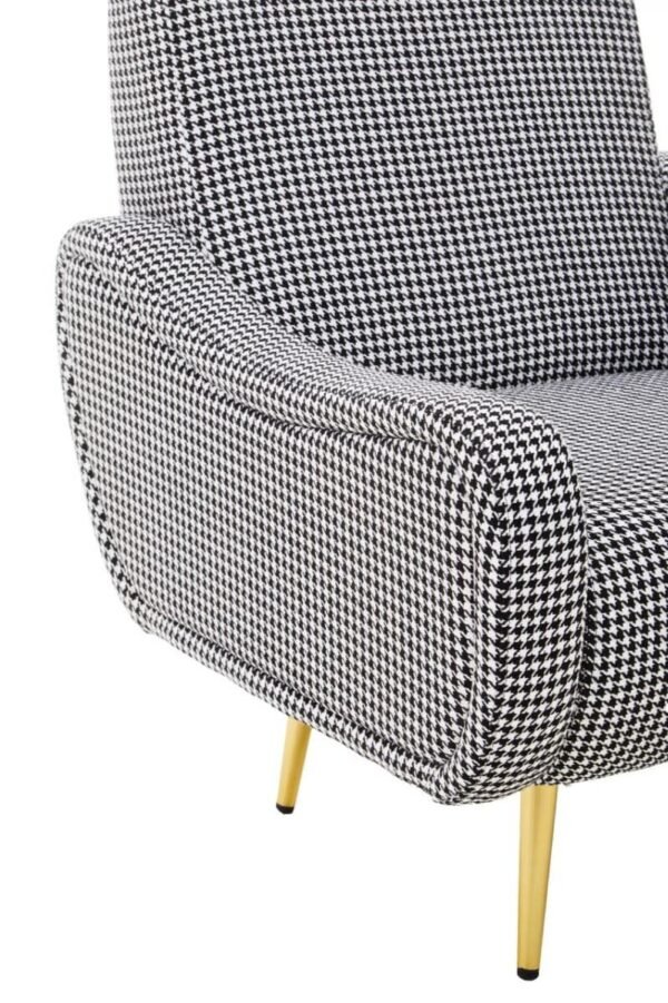 Holism Black And White Checked Armchair - Image 9