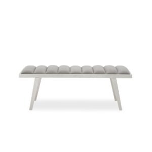 Giltin Grey Velvet Angular Bench