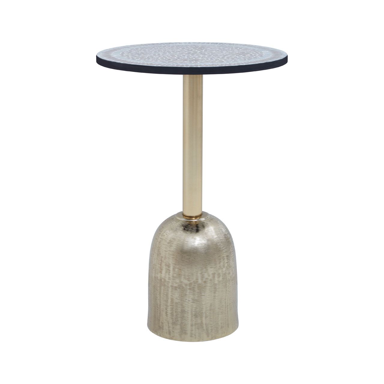 Lambton Mosaic Top Gold Base Side Table
