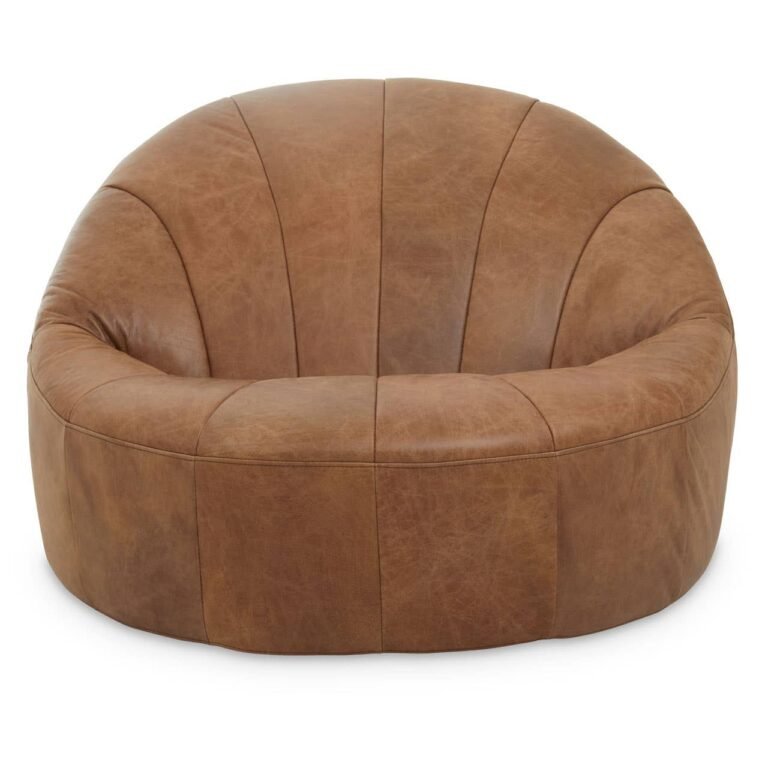 Albermarle Light Brown Leather Chair