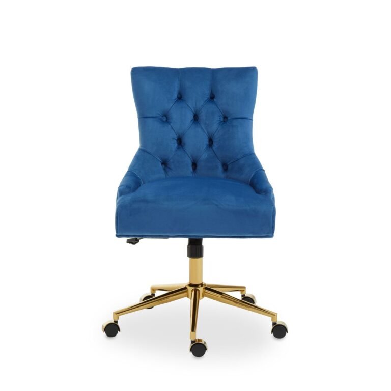 Nita Blue Velvet Office Chair