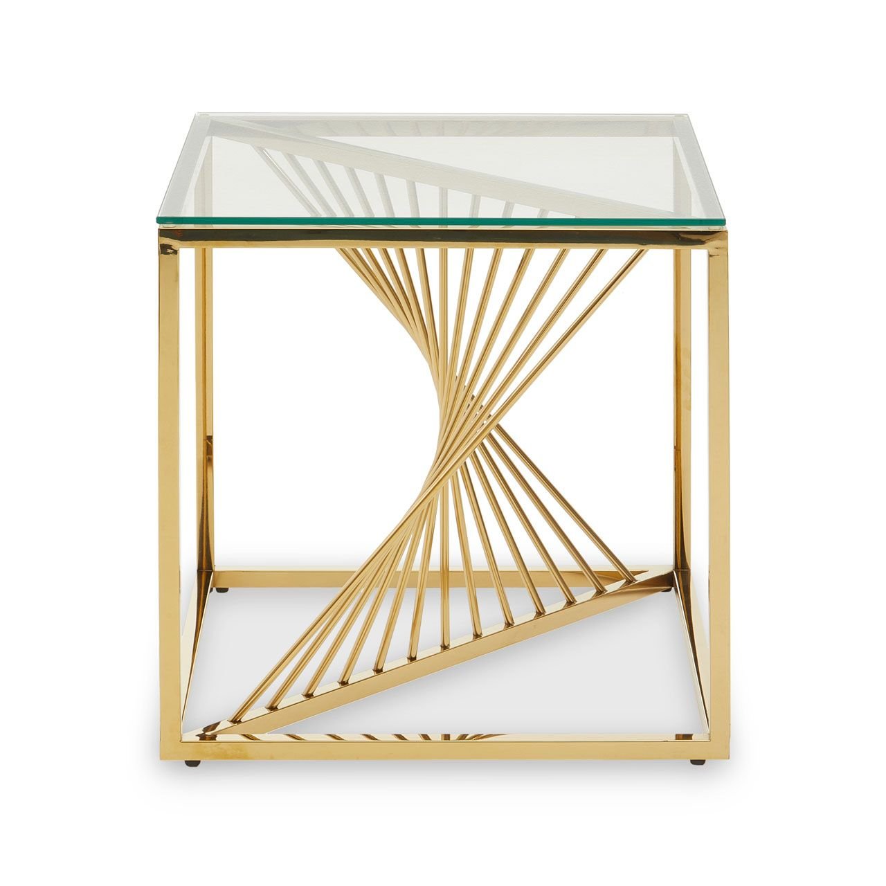 Melia End Table With Gold Finish Frame Melia End Table With Gold Finish Frame