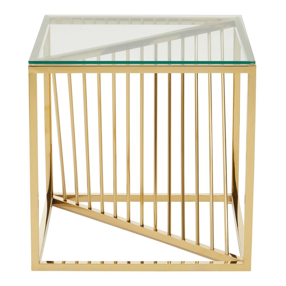 Melia End Table With Gold Finish Frame Melia End Table With Gold Finish Frame