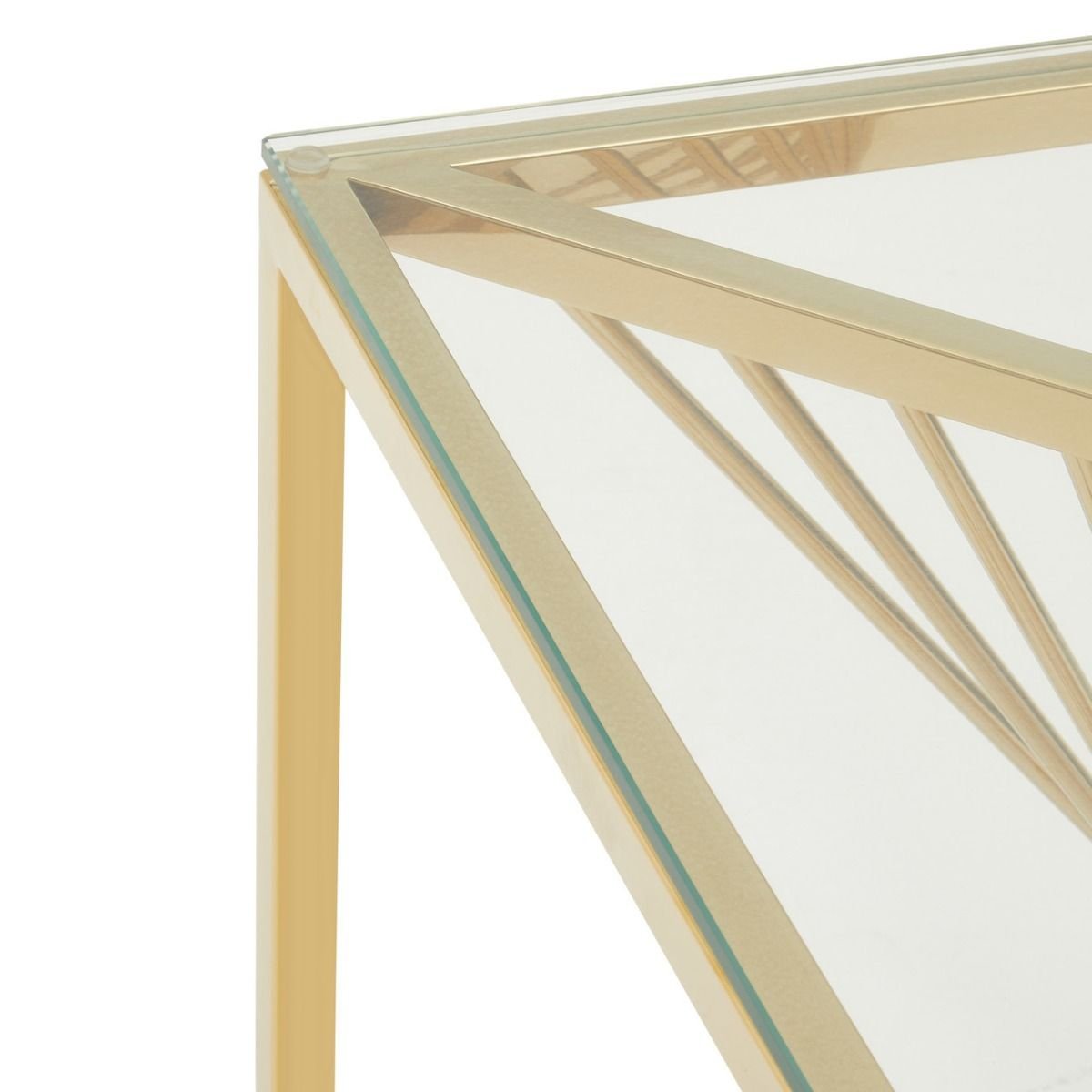 Melia End Table With Gold Finish Frame Melia End Table With Gold Finish Frame