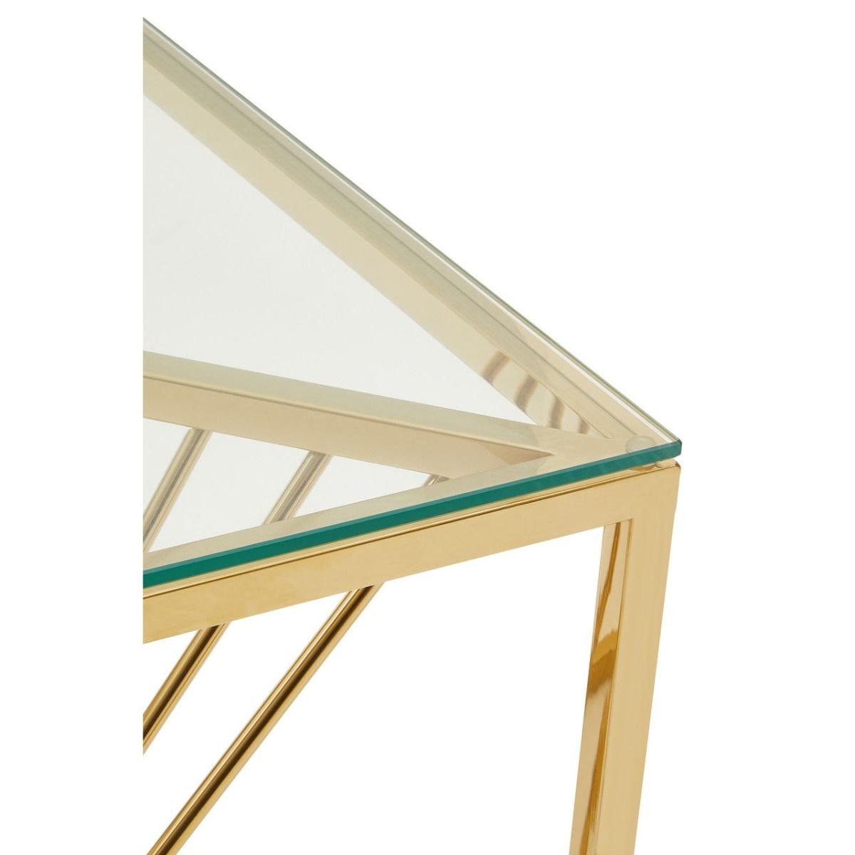 Melia End Table With Gold Finish Frame Melia End Table With Gold Finish Frame