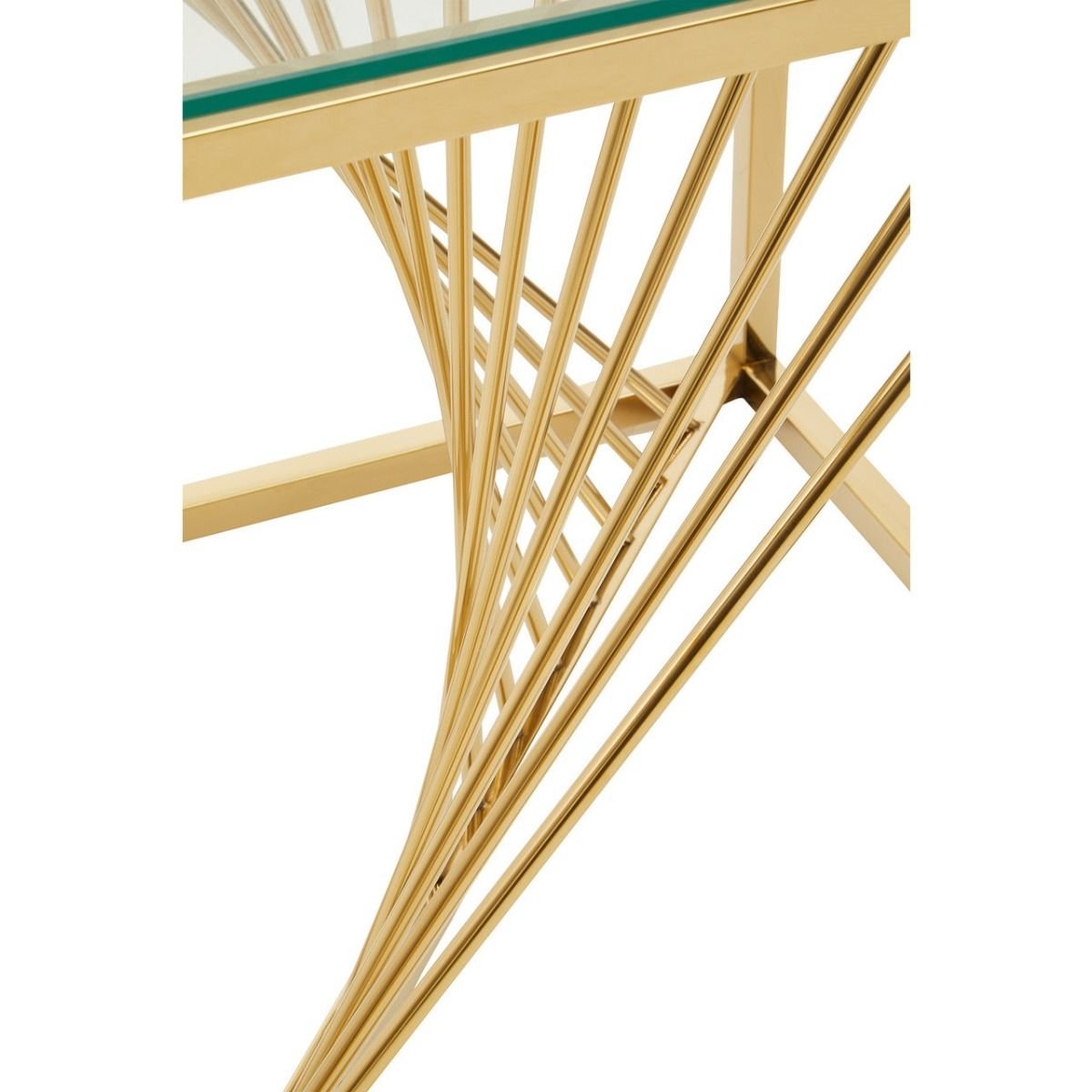 Melia End Table With Gold Finish Frame Melia End Table With Gold Finish Frame