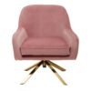 Tavry Pink Velvet Chair - Image 2