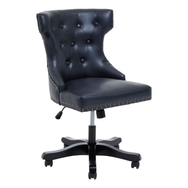 Allik Black Leather Effect Office Chair - Image 3