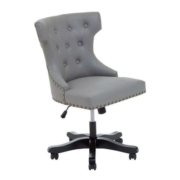 Allik Grey Leather Effect Office Chair - Image 3