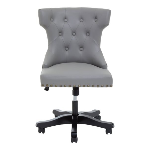 Allik Grey Leather Effect Office Chair - Image 2