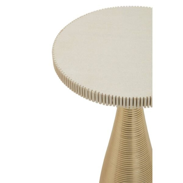 Sunning White Stone Gold Side Table - Image 5