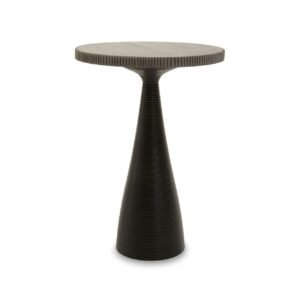 Sunning Black Stone Side Table