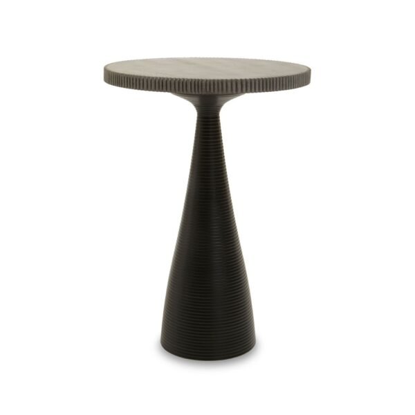 Sunning Black Stone Side Table