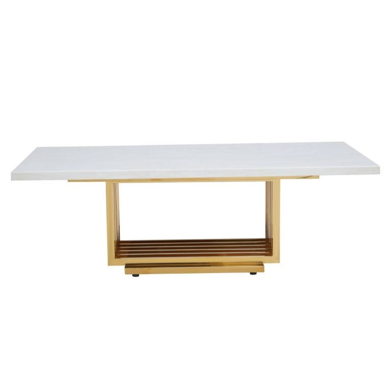 Todar Ivory White Marble Coffee Table