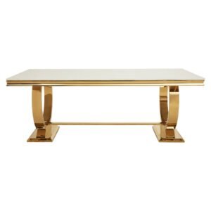 Todar Dining Table With Brushed Gold Base