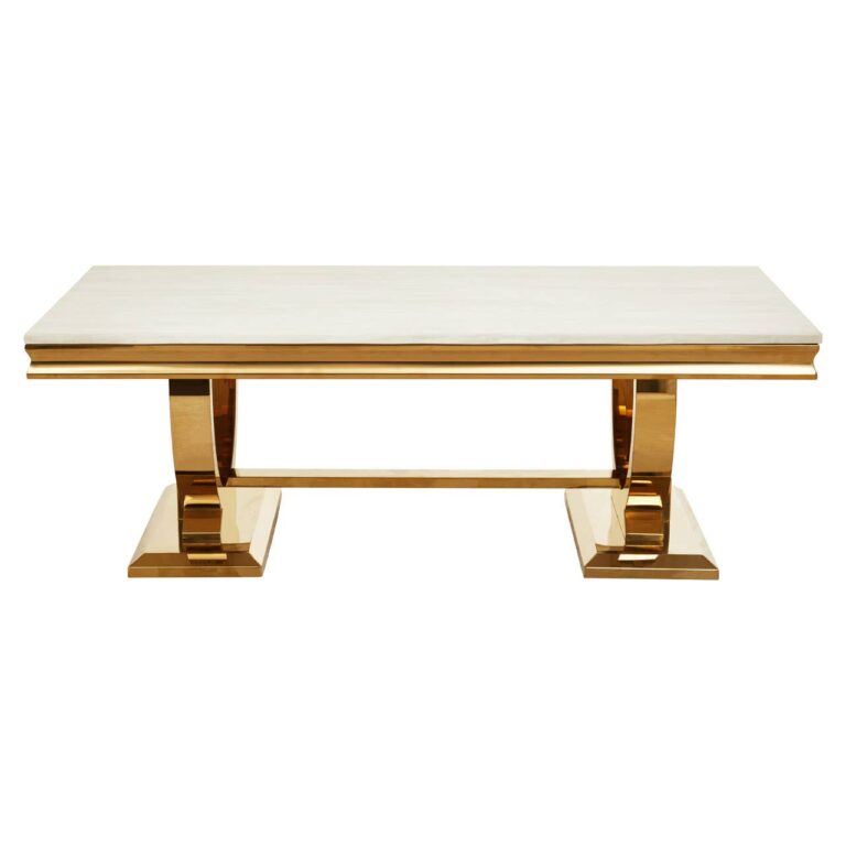 Todar Ivory White Marble Coffee Table